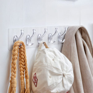 KISTYL Self Adhesive Wall Hook Strip , Transparent, Waterproof, Rust-Free, Heavy Duty Door Hanger