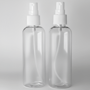KISTYL -100ml Transparent Refillable Spray 2 Set Bottle for Mist, Sanitizer, Cleaning & Travel Use