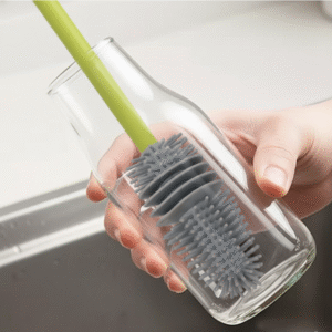 KISTYL - Silicone Bottle Cleaning Brush – Long Handle Flexible Cleaning Tool for Bottles, Jars & Glasses